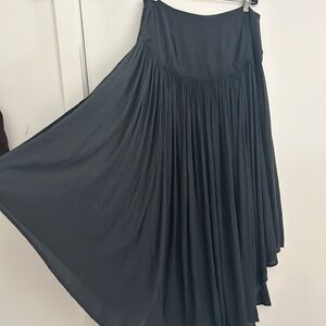 Free People Charcoal A-Line Layered Skirt